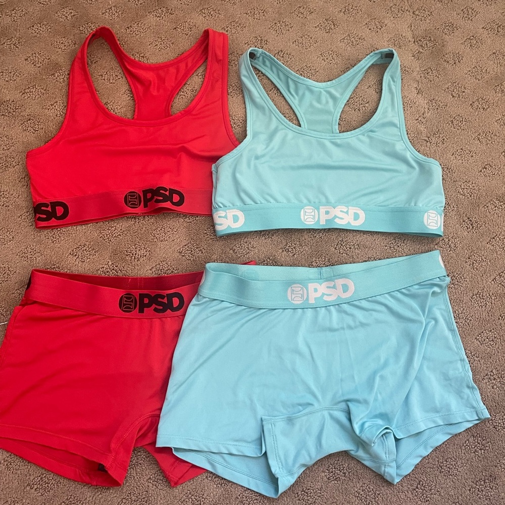 PSD bra and shorts sets! Both sets for $25 or each one for 15!